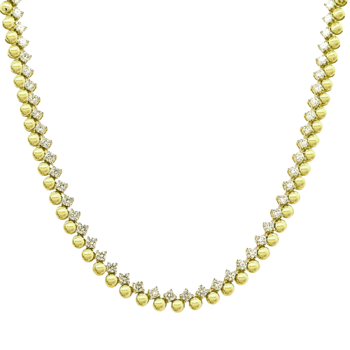 18k White & Yellow Gold Diamond Necklace