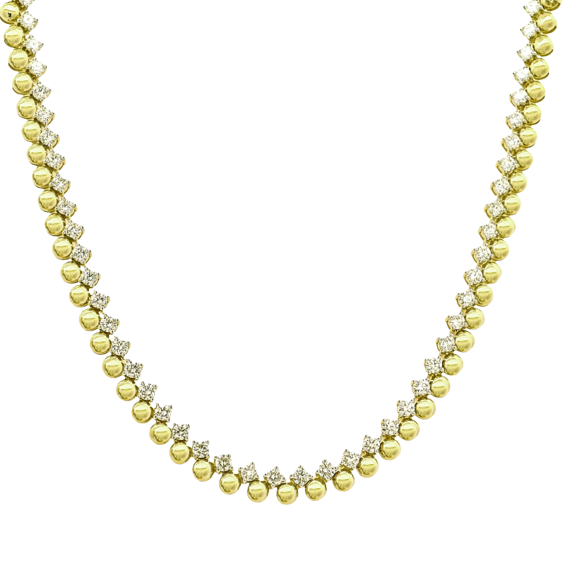 18k White & Yellow Gold Diamond Necklace