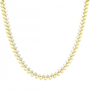18k White & Yellow Gold Diamond Necklace