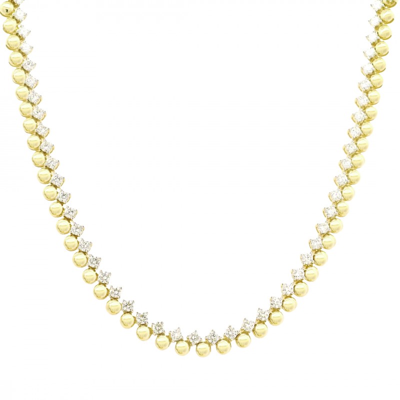 18k White & Yellow Gold Diamond Necklace
