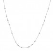18k White Gold Cascade Diamond Bezel Necklace
