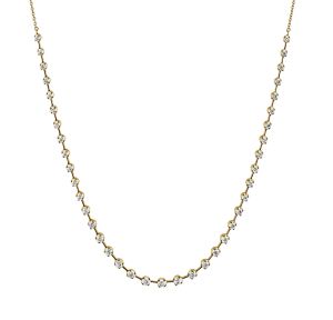18k Yellow Gold Serena Diamond Station Necklace
