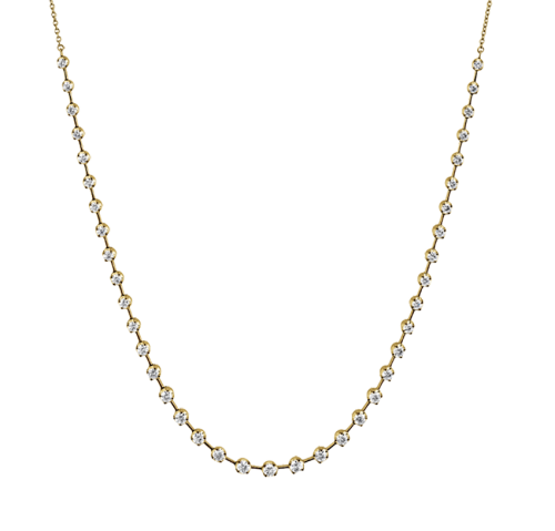 18k Yellow Gold Serena Diamond Station Necklace