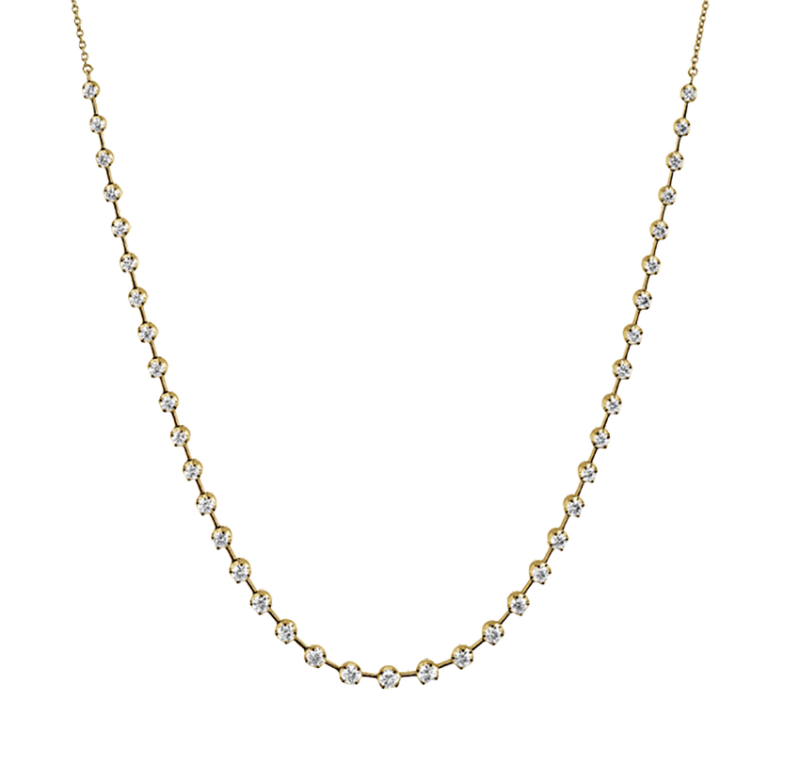 18k Yellow Gold Serena Diamond Station Necklace
