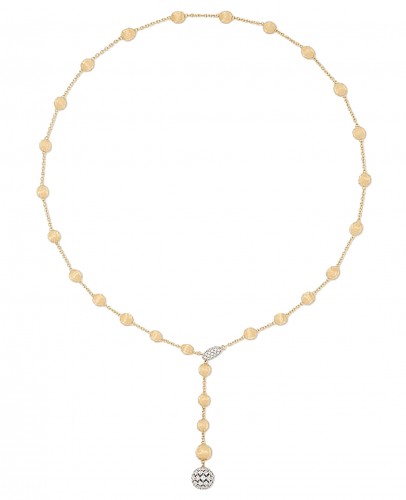 Marco Bicego 18k Yellow Gold & Diamond Africa Alta Collection Lariat Necklace