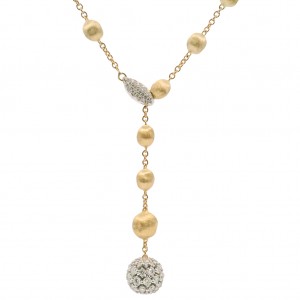 Marco Bicego 18k Yellow Gold & Diamond Africa Alta Collection Lariat Necklace