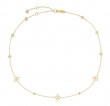 Roberto Coin 18k Yellow Gold "Principessa" Diamond & Flower Station Necklace