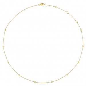 14k Yellow Gold Diamonds By The Yard Chain