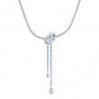 Kwiat Platinum "Entwine" Diamond Drop Necklace