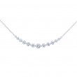 18k White Gold & Diamond Smiley Necklace