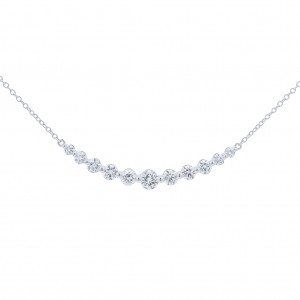 18k White Gold & Diamond Smiley Necklace