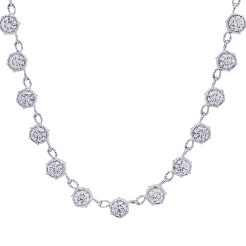 Rahaminov 18k White Gold & Diamond "Elizabeth" Necklace