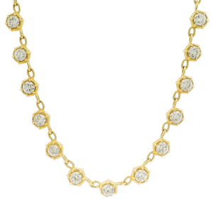 Rahaminov 18k Yellow Gold  & Diamond "Elizabeth" Necklace