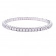 5.00ctw White Gold Stretch Diamond Bracelet