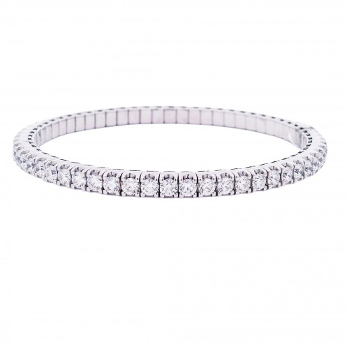 5.00ctw White Gold Stretch Diamond Bracelet