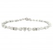 18k White Gold Mixed Shape Diamond Bracelet