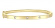 14k Yellow Gold & Diamond Bangle Bracelet