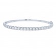 18k White Gold 3.00 Carat Diamond Bangle Bracelet