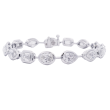 Rahaminov 18k White Gold & Mixed Shape Diamond Bar Bracelet