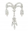 Estate 14k White Gold & Diamond Chandelier Brooch
