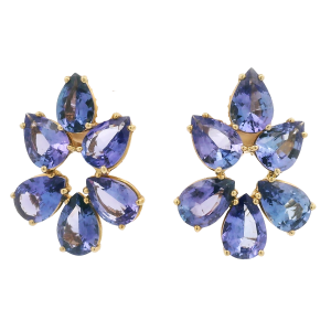Rahaminov 18k Yellow Gold & Tanzanite Earrings