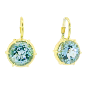 Rahaminov 18k Yellow Gold & Aquamarine "Elizabeth" Drop Earrings