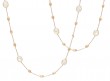 Marco Bicego Siviglia Collection 18k Yellow Gold Long Necklace With Mother of Pearl Stations