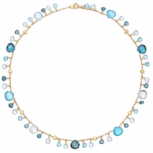 Marco Bicego Paradise Collection 18k Yellow Gold Necklace with Mixed Topaz