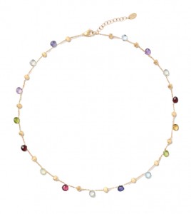 Marco Bicego 18k Yellow Gold & Mixed Gemstone Paradise Collection Necklace