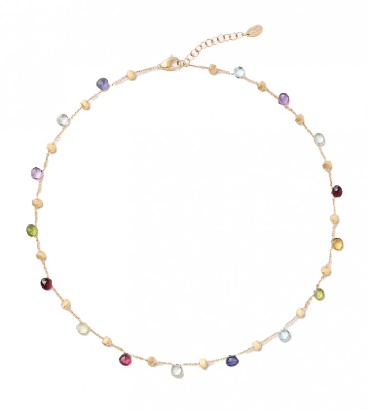 Marco Bicego 18k Yellow Gold & Mixed Gemstone Paradise Collection Necklace