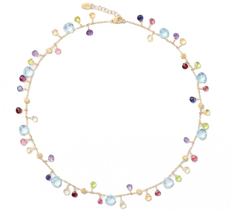 Marco Bicego 18k Yellow Gold & Mixed Gemstone Paradise Collection Necklace