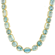 Rahaminov 18k Yellow Gold & 67.15 Carat Mixed Shape Aquamarine Necklace