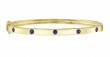14k Yellow Gold & Sapphire Bangle