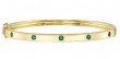 14k Yellow Gold & Emerald Bangle