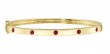 14k Yellow Gold & Ruby Bangle