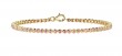 14k Yellow Gold & Pink Sapphire Tennis Bracelet