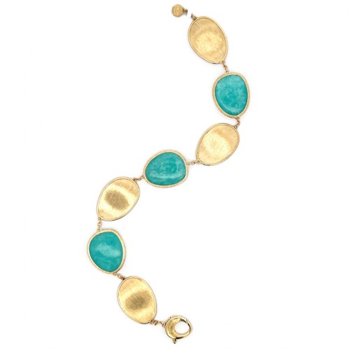 Marco Bicego 18k Yellow Gold & Amazonite Lunaria Collection Bracelet