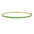 Kwiat 18k Yellow Gold Bangle with Green Tsavorites
