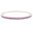 18k White Gold & Pink Sapphire Stretch Bracelet