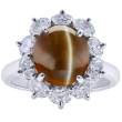 Oscar Heyman Platinum, Diamond & Cat's Eye Ring