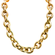 18k Yellow Gold Large Oval Link Necklace