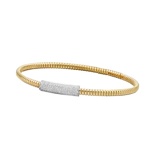 Yellow Gold Diamond Flexible Bracelet