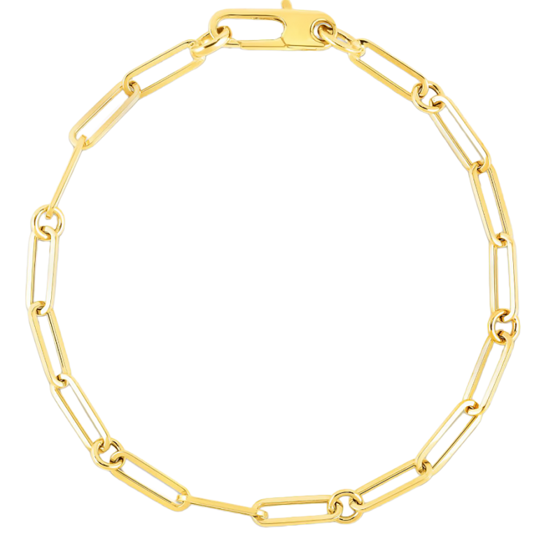 Roberto Coin 18k Yellow Gold Paperclip Link Bracelet