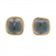 18k Yellow Gold & Sapphire Stud Earrings