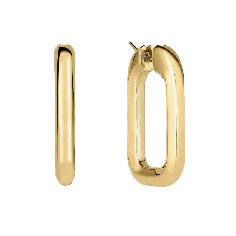 Roberto Coin 18k Yellow Gold Square Hoop Earrings