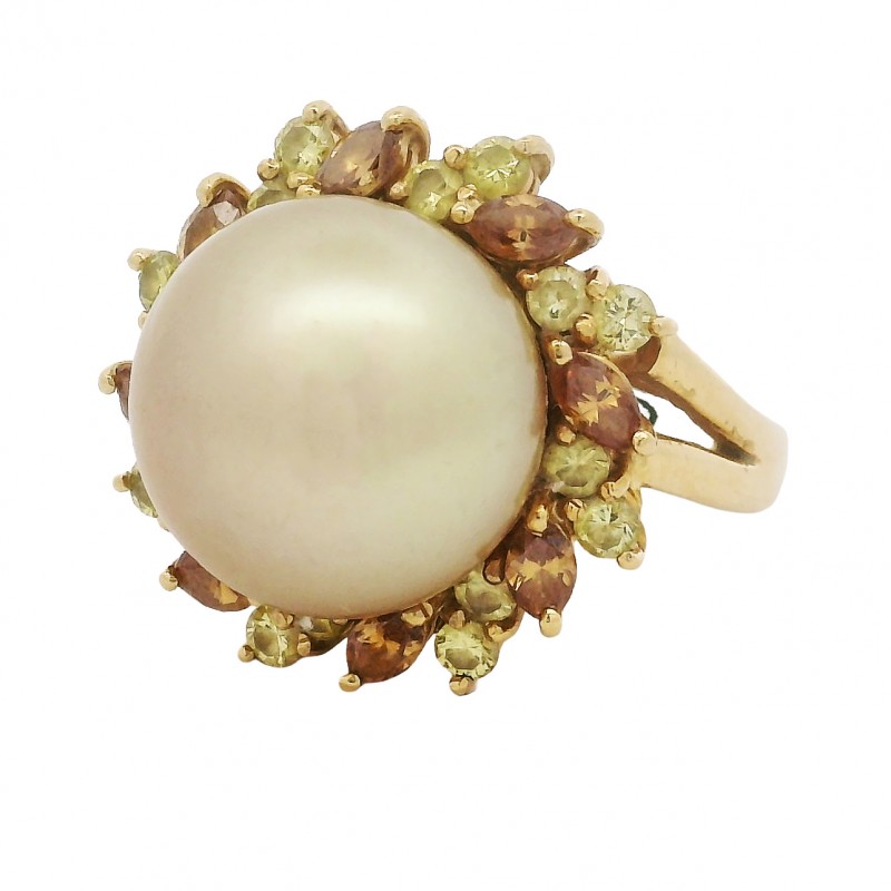 18k Yellow Gold & Pearl Ring