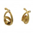 18k Yellow Gold & Diamond Nova Style Earrings