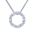 Platinum & Diamond Circle Diamond Pendant