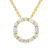 18k Yellow Gold & Diamond Circle Pendant