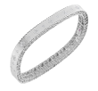 Roberto Coin 18k White Gold Princess Satin Fleur De Lis Diamond Bangle